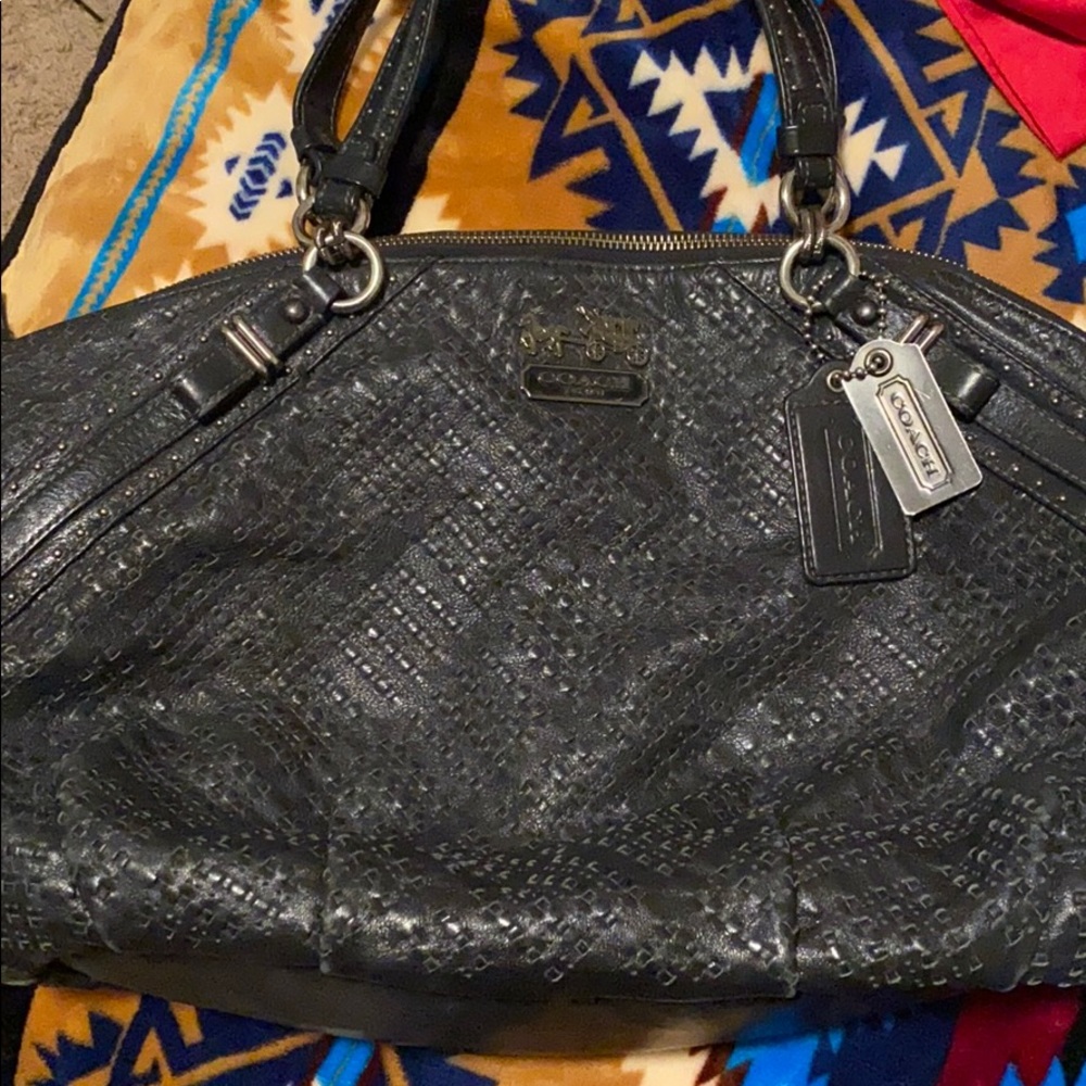 Leather coach bag